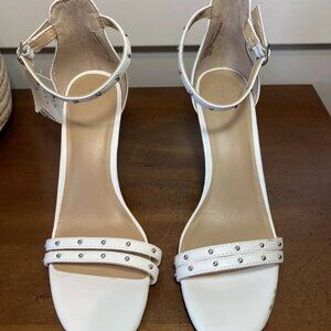 Women's White Heels Size 8.5 Studded Barely There Pump Heels A New Day
